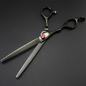 Forbici per Capelli Personalizzate Giapponesi 440c per Mancini 7'' con Lama Laser Seghettata, Forbici da Barbiere Makas per Sfoltire e Tagliare - Product Image 2