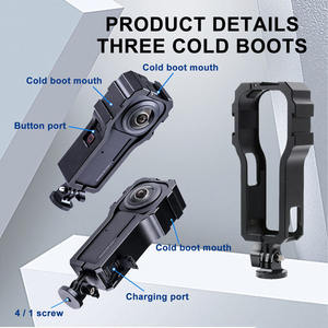 Carcasa de Aleación de Aluminio KAMPHO para Insta360 <span class=keywords><strong>ONE</strong></span> <span class=keywords><strong>RS</strong></span> Edición <span class=keywords><strong>360</strong></span> de <span class=keywords><strong>1</strong></span> Pulgada, Protector de Marco con Interfaz de Zapata - Product Image 4