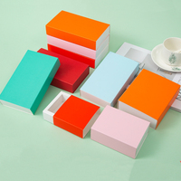 Boîte cadeau de tiroir en papier de luxe pour chaussettes barre de sous-vêtements savon fait à la main multicolore imprimé petite boîte de tiroir d'emballage de bombe de bain