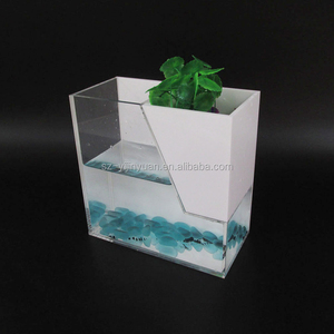 <span class=keywords><strong>Table</strong></span> <span class=keywords><strong>basse</strong></span> rectangulaire de luxe en verre avec <span class=keywords><strong>aquarium</strong></span> de 50L pour usage extérieur, emballage en boîte, mobilier familial - Product Image 2