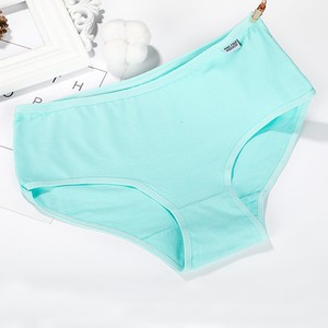 Usine directe dames coton mi-taille slips Simple Sexy haute qualité mi-taille culotte sans couture dentelle Transparent nœud court - Product Image 5