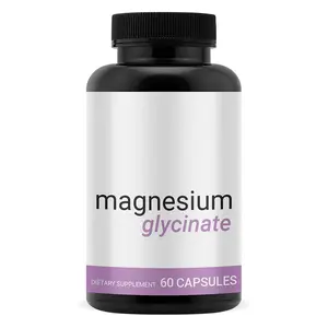 Food Grade Magnesium Glycine Capsules Herbal Extract Supplement in Powder Form Wild Cultivation Packed Bottles Health Food Use