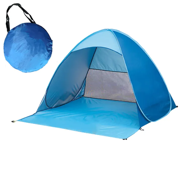 1-2 People Fully Automatic Beach Tent Sunscreen And Waterproof 2 Second Speed Pop-up Tent Outdoor Foldable Beach Tent