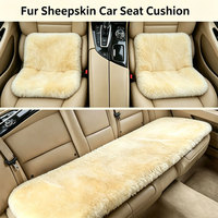 Coussin de siège de voiture en fourrure de mouton, housse de siège longue avant et arrière, coussin de siège de voiture doux et chaud, OEM/ODM