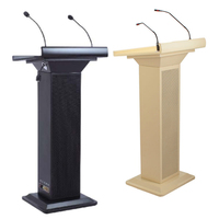 Pupitre numérique moderne pour église avec microphone et éclairage de lecture, support de pupitre pour salle de conférence et orateur