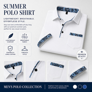 <span class=keywords><strong>Polo</strong></span> classique pour homme en gros, col imprimé cachemire personnalisé, manches tricotées anti-boulochage, style mode et affaires, pour le golf - Product Image 4