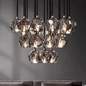 Bắc Âu thiên khách sạn sang trọng tuổi Brass Led pha lê đèn Chùm Tua Fringe ánh sáng Trần - Product Image 5