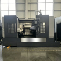 Torno CNC Horizontal FCK56Y con Eje Y / Centro de Torneado de Bancada Inclinada con Torreta de 12 Posiciones y Herramientas Motorizadas Automáticas para Piezas Complejas