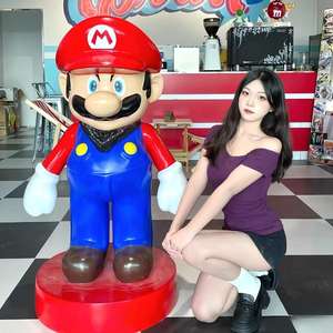 Escultura de Personajes de Películas y TV de Mario y Luigi, Grande, Ecológica, de Fibra de Vidrio, Diseño Personalizable Hecho a Mano para Jardín Exterior - Product Image 3