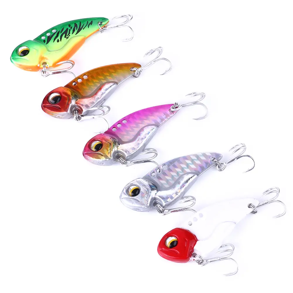 8g/14g/20g Mental Fishing Bait Hard Blood Hook Fishing Lure Long Casting Sinking Lure VIB