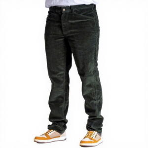 Pantalones de pana azul de peso medio para hombre, de pierna ancha, corte holgado, estilo casual, para trabajo, vintage, streetwear, planos, ODM - Product Image 2