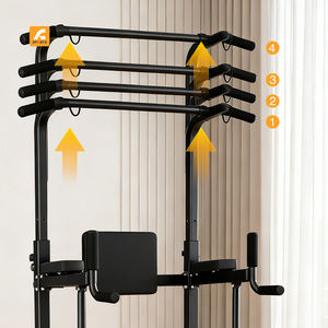 Evde Kullanım İçin Fitness Ekipmanları Zemin Kaplaması Antrenman Taşınabilir Çok Amaçlı Barfiks Çubuğu Power <span class=keywords><strong>Tower</strong></span> İstasyonu - Product Image 5