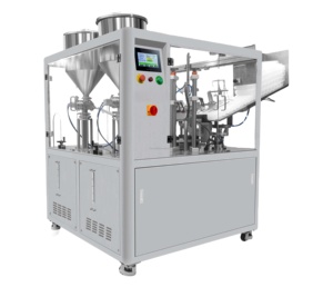 Machine automatique de remplissage et de scellage à double tube pour crème pour les mains, usine de cosmétiques - Product Image 1