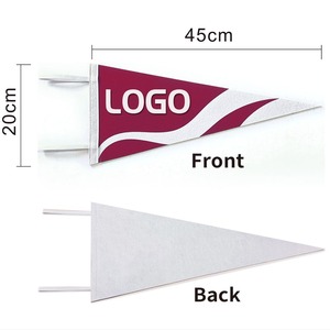 Custom Design Sublimation Logo Printing Personal School Event Sports Felt Pennant Flag Anti-Wrinkle Portable Triangle Shape for