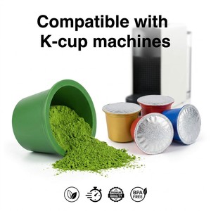 ผงมัทฉะบริสุทธิ์สูง 2 กรัม-8 กรัม บรรจุในซอง ใช้ได้กับเครื่องชงกาแฟ Keurig รสชาติหลากหลาย รับผลิตแบรนด์ส่วนตัว ปราศจาก GMO อาหารเสริมวีแกน ขายส่ง - Product Image 2