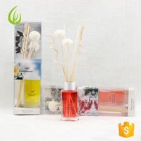 100ml Aromathérapie parfum volatil plat noir désodorisant bouteille roseau diffuseur en bois