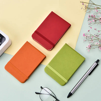 Promotion A7 A6 Mini cahier de poche en cuir PU Journal à couverture rigide avec papier perforé et style bloc-notes à reliure thermique