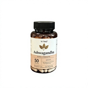 Capsules d'Ashwagandha Marque Blanche/OEM ODM Force Maximale avec BioPerine pour le Soulagement du Stress et le Soutien du Sommeil, Faible MOQ 50 pièces - Product Image 1