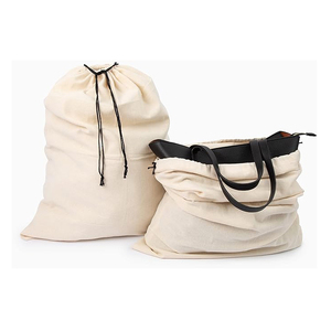 Sac à poussière en coton personnalisé avec logo pour sacs à main, housse de rangement pour sacs à bandoulière, grande taille (>50cm) pour poignée longue, en coton biologique naturel - Product Image 3