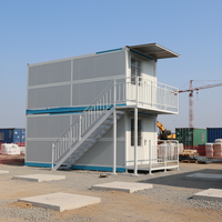 Maison conteneur en acier à structure rigide, empilable, respirante et durable, à 3 étages, design moderne, pour camp minier isolé