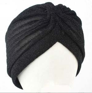 Hijabs et bonnets de mode pour hommes et femmes adultes, en soie dorée, style turban musulman et casquettes indiennes, pour le marché international - Product Image 3