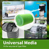 Filtre vert 12x72 pouces, tampon filtrant à double densité, rouleau de fil filtrant collé, découpé sur mesure pour filtre à cartouche d'aquarium