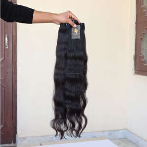 Extensions de Cheveux Humains de Temple Indien en Vison Vierge Brut Non Traité, Alignés dans le Sens de la Cuticule, de Haute Qualité, Provenant d'un Seul Donneur, Fournisseurs de Bundles - Product Image 4