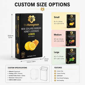 Boîte alimentaire pliable personnalisée écologique en papier, auto-érectrice, pour emballage de pastilles pour la <span class=keywords><strong>gorge</strong></span>, avec logo estampé à chaud en quatre couleurs et dorure à chaud - Product Image 4