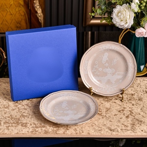 Assiette à dessert en porcelaine italienne rétro de 6,7 pouces, motif floral, multicolore, peinte à la main, assiette à apéritif en céramique avec boîte cadeau - Product Image 2