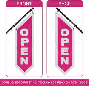 Bandera Abierta Vintage de Doble Cara, de Tres Capas, para Exteriores, Letrero Comercial para Publicidad en Tiendas, Solo Bandera, Sin Mástil Incluido - Product Image 5