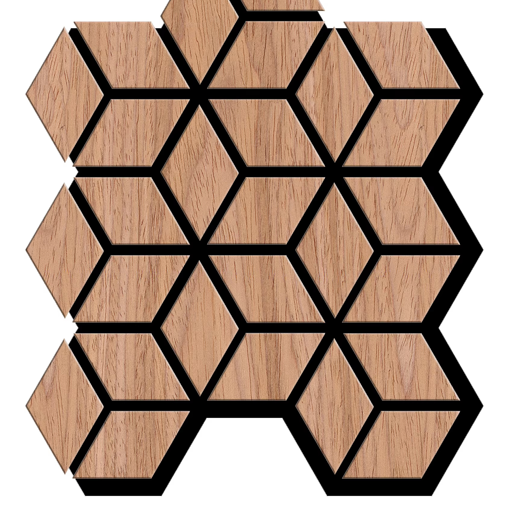 MUMU 3D Unique Design Vintage Rustic Decorative Interior Home Theater Solid Wood Wall Board Panel
