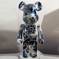 70cm Violent Bear 1000% Bearbrick Figurines Résine et ABS Modèle Interactif Décoratif Jouets pour Décoration Intérieure Collection