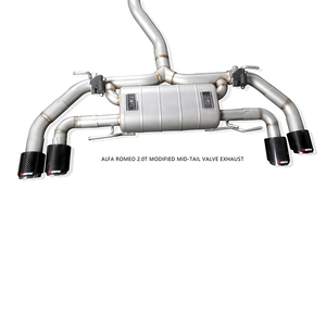 Aplicable para <span class=keywords><strong>Alfa</strong></span> Romeo 2,0 T Trébol de cuatro hojas Cuatro salidas Tubo de escape de seguridad Silenciador Válvula electrónica Sistema de escape - Product Image 3