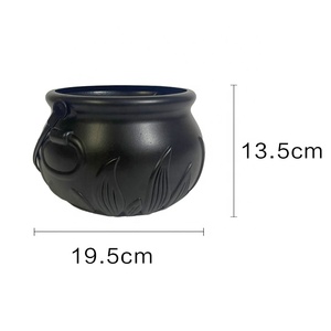 Cubo de Dulces de Plástico Negro Multifuncional con Diseño de Llama para Halloween y Pascua, Decoración para Fiestas, 25x16.5cm, Oferta - Product Image 6