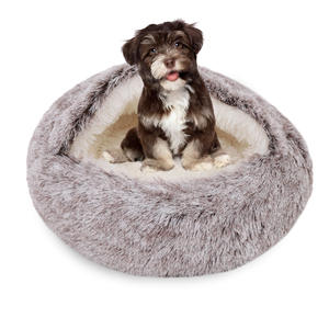 Cama Redonda Moderna para Mascotas, con Cubierta Extraíble de Felpa Suave, Antideslizante, Lavable y Transpirable, para Gatos, Perros y Mascotas Pequeñas y Medianas - Product Image 1
