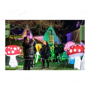 Décorations <span class=keywords><strong>Alice</strong></span> au <span class=keywords><strong>pays</strong></span> <span class=keywords><strong>des</strong></span> <span class=keywords><strong>merveilles</strong></span>, ballon gonflable LED en forme de champignon pour Noël, impression numérique, ventilateur intégré pour événements et scènes - Product Image 5