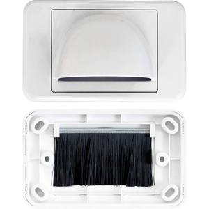 Passage de câble simple à 1 groupe basse tension à travers la plaque murale avec <span class=keywords><strong>brosse</strong></span> pour l'Australie - Product Image 1