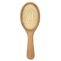 Brosse à cheveux professionnelle en bambou naturel avec manche en forme de pagaie, brosse démêlante, brosse à cheveux massante du cuir chevelu avec coussin d'air