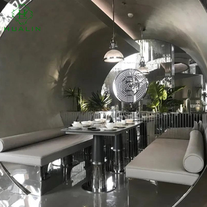 Hualin phong cách hiện đại nhà hàng chất lượng cao thiêu kết Đá Bàn ăn khách sạn Cafe chủ đề nhà hàng bàn ghế - Product Image 2