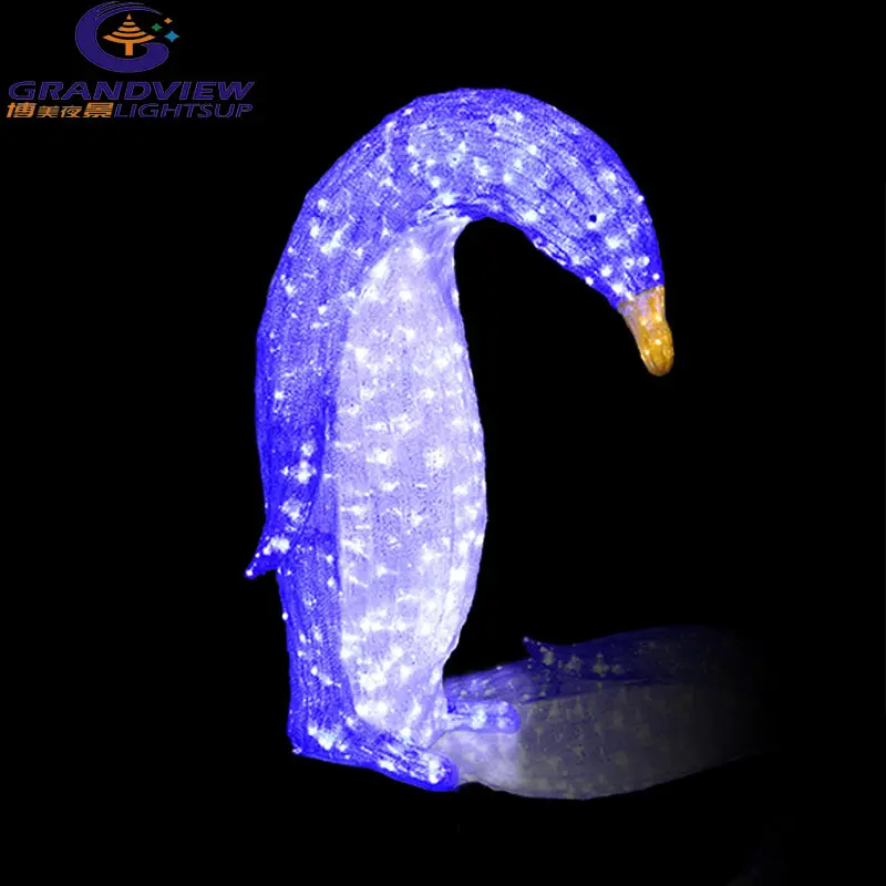 פינגווין מוטיב אורות קישוט חיצוני אורות חדש סגנון Led 3D עבור מלאכותי ים העולם נושא פרק גן חיות חג המולד CE ROHS IP44