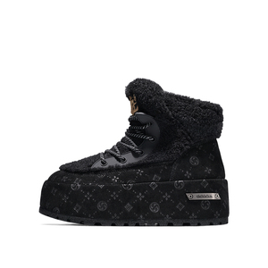 <span class=keywords><strong>Bottines</strong></span> d'hiver et d'automne chaudes, élégantes, légères, imperméables, respirantes, à plateforme, à lacets, doublées de fourrure, décontractées et stylées - Product Image 1