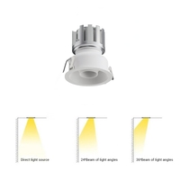 Spot encastré commercial en aluminium à LED, personnalisable en usine, dimmable AC, garantie 5 ans, pour centres commerciaux, résidences et hôtels