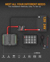Panneau de commutation 12 Gang interrupteur auxiliaire multifonction Pod panneau de commutation tactile 12V boîtier de commande de Circuit stroboscopique momentané RGB