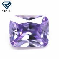5A pierres précieuses synthétiques en zircon cubique, taille 3x5-13x18mm, en forme d'octogone, coupées à la machine, lavande, CZ, haute qualité