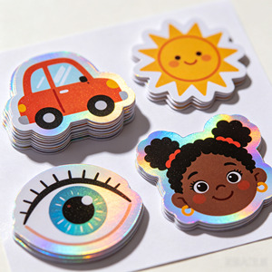 Pegatinas con Brillo, Impresas y Troqueladas, Holográficas, Resistentes al Agua, Adhesivas, con Logotipo Personalizado, Pegatinas Holográficas <span class=keywords><strong>de</strong></span> Anime para Niños - Product Image 6