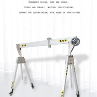 Grue portique mobile en aluminium à hauteur fixe personnalisée 8t, hauteur réglable pour la manutention en entrepôt