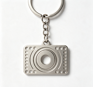 Stainless Steel Camera <b>Keychain</b> Metal Key Ring Engraved Pendant <b>Custom</b> Logo Gift Souvenir - Product Image 3