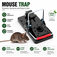Piège à souris réutilisable en plastique ABS, écologique, à ressort, sûr et solide, pour le contrôle des rongeurs à la maison et en entrepôt