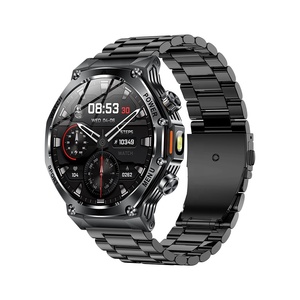 AK82 Smart Watch for Men Stainless Steel Strap Waterproof Sports Smartwatch Heart Rate Monitor Fitness Tracker for Android IOS - Product Image 1