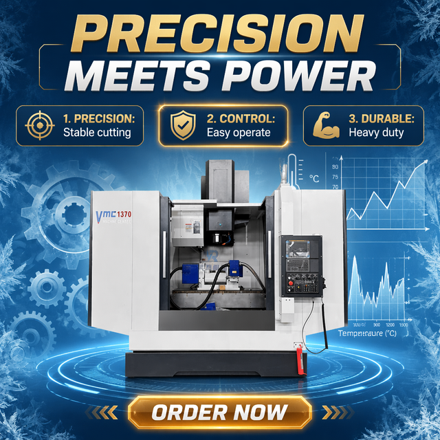 VMC1370 High Precision Vertical Machining Center 1300x700mm 5-Axis Ready CNC Milling Machine for Mold Making
